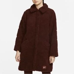 NWT Nike Swoosh Burgundy Coat with pockets - $119 MSRP $200